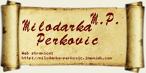 Milodarka Perković vizit kartica